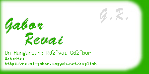 gabor revai business card
